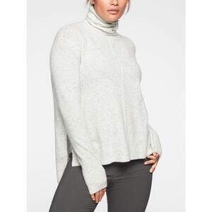 Athleta Transit Turtleneck Heather Gray Wool